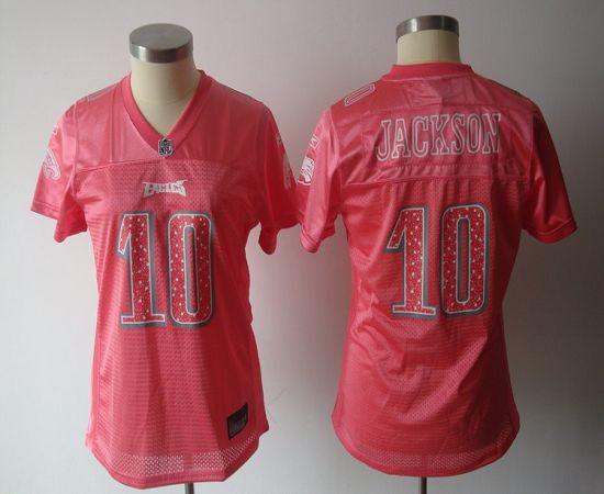 Eagles #10 DeSean Jackson Red Women's Sweetheart Stitched NFL Jersey - Click Image to Close
